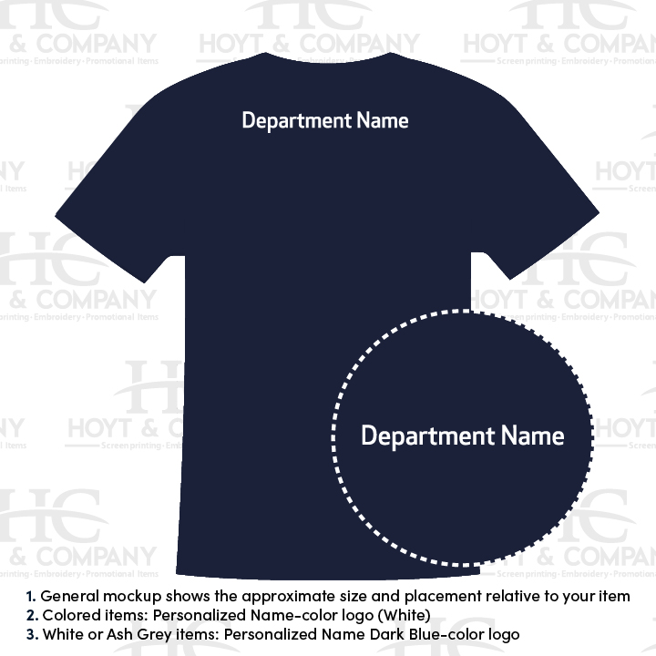 Department Name - Back Embroidery