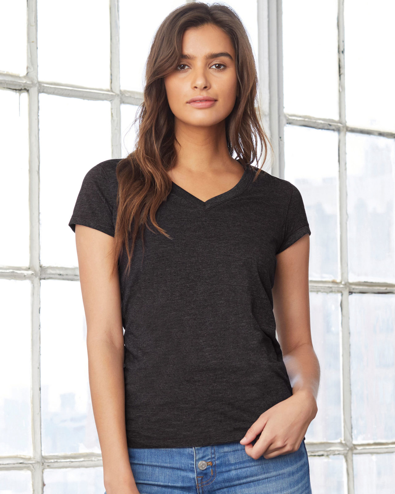 Bella + Canvas Unisex Jersey Short-Sleeve T-Shirt - Black Heather