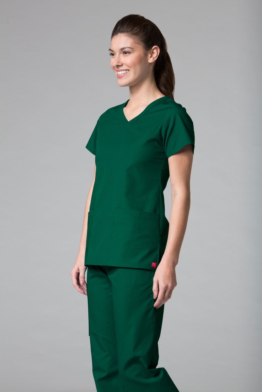 Red Panda 1726 - Curved Mock Wrap Top - Henry Ford Health Uniform Apparel