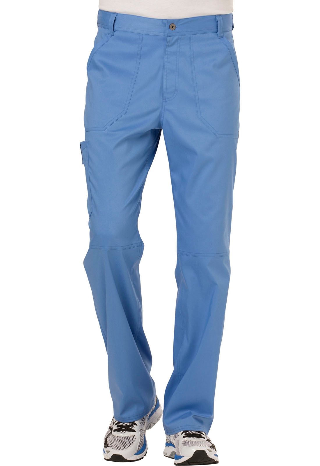 Button Fly Royal Blue Chino Trousers