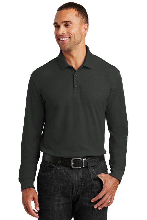 Port Authority Long Sleeve Core Classic Pique Polo - Image 4