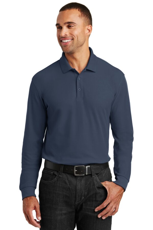 Port Authority Long Sleeve Core Classic Pique Polo - Image 2