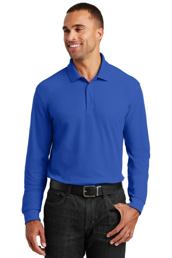 Port Authority Long Sleeve Core Classic Pique Polo - Image 3