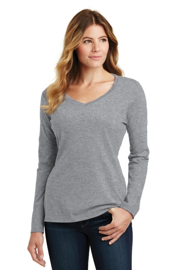 Port & Company Women's Long Sleeve Fan Favorite V-Neck Tee - Image 4