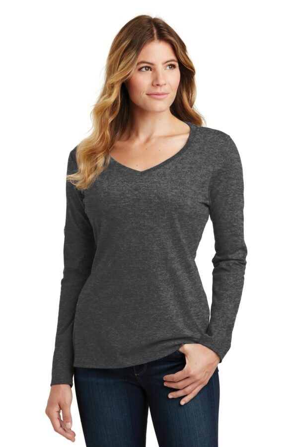 Port & Company Women's Long Sleeve Fan Favorite V-Neck Tee - Image 6