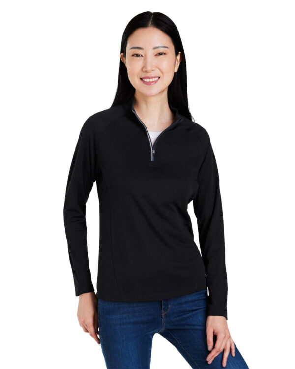 CORE365 Ladies' Origin Performance Pique Quarter-Zip - Image 2