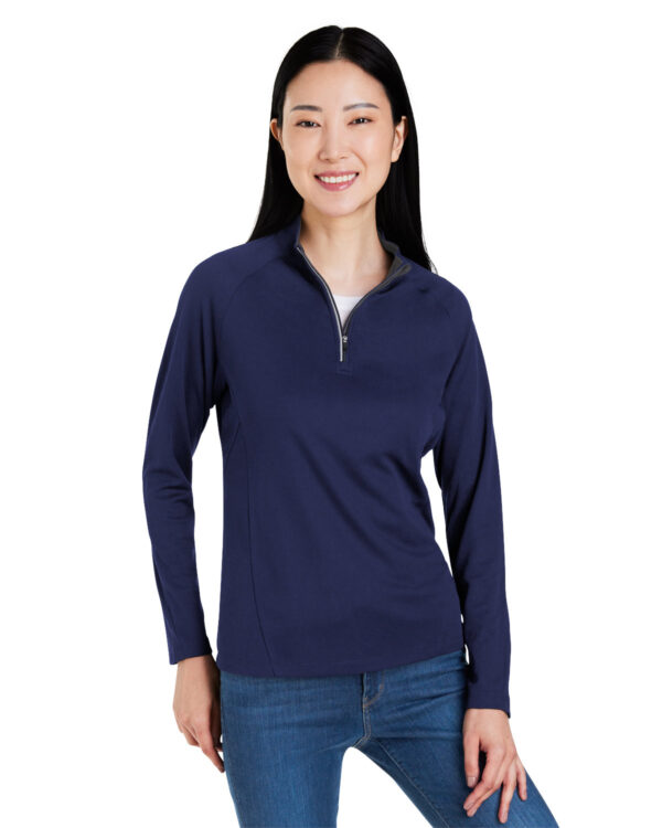 CORE365 Ladies' Origin Performance Pique Quarter-Zip - Image 4