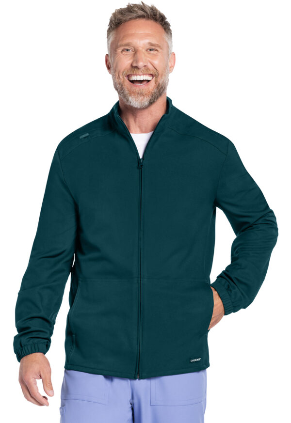 Men's Zip Front Scrub Jacket - Image 5