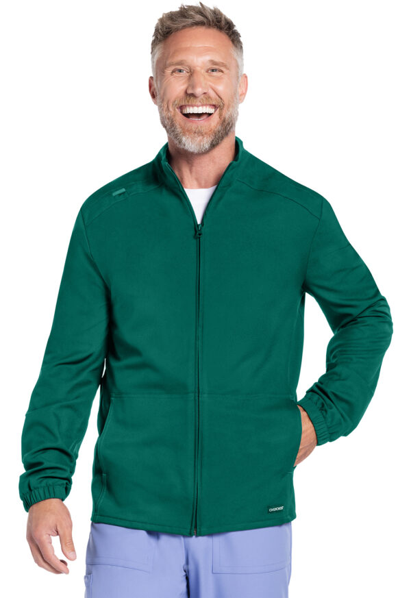 Men's Zip Front Scrub Jacket - Image 3