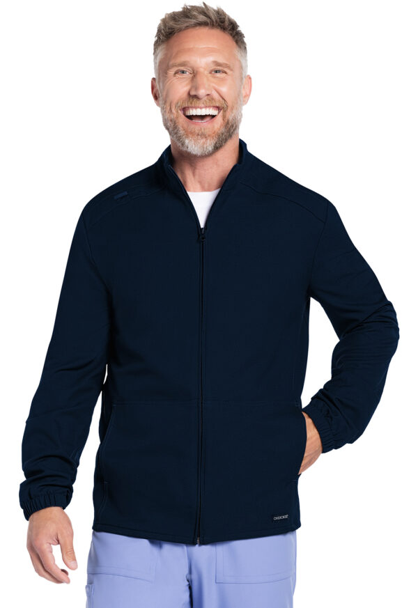 Men's Zip Front Scrub Jacket - Image 2