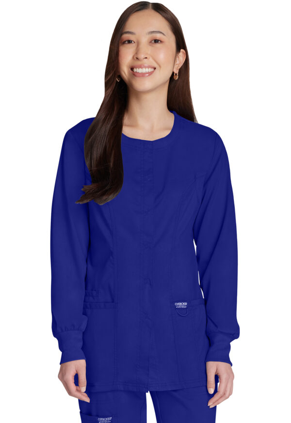 Women's Snap Front Scrub Jacket - Image 7