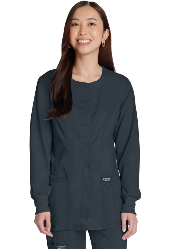 Women's Snap Front Scrub Jacket - Image 17