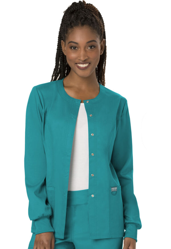 Women's Snap Front Scrub Jacket - Image 16