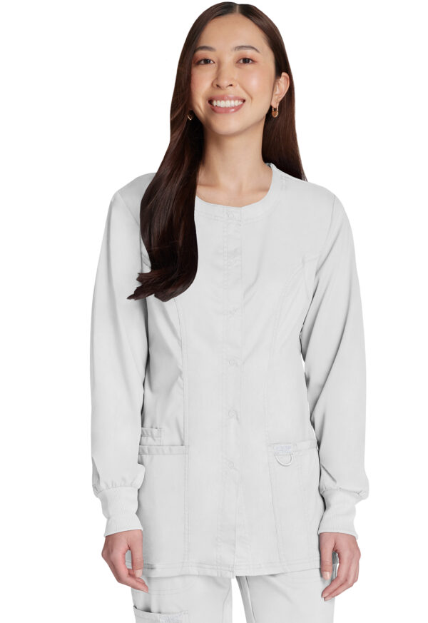 Women's Snap Front Scrub Jacket - Image 14