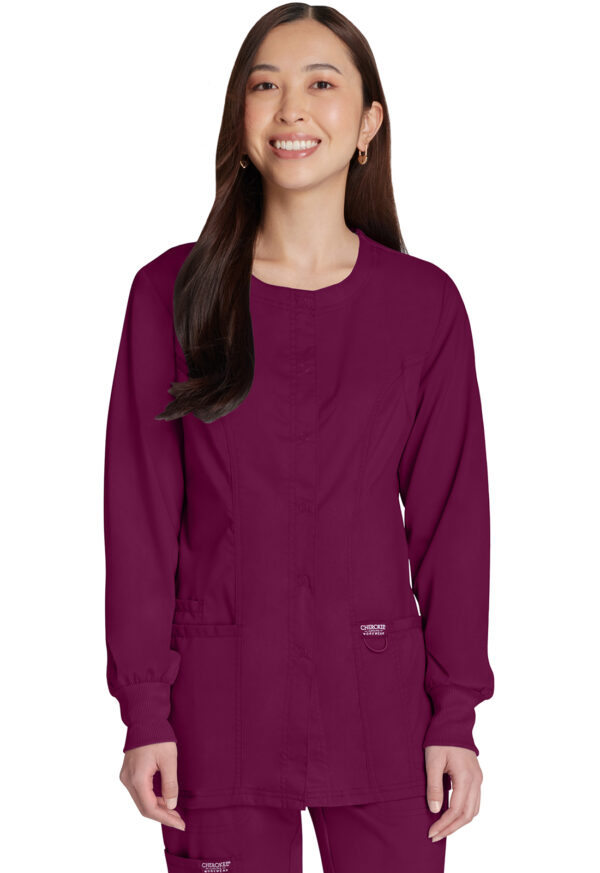 Women's Snap Front Scrub Jacket - Image 13