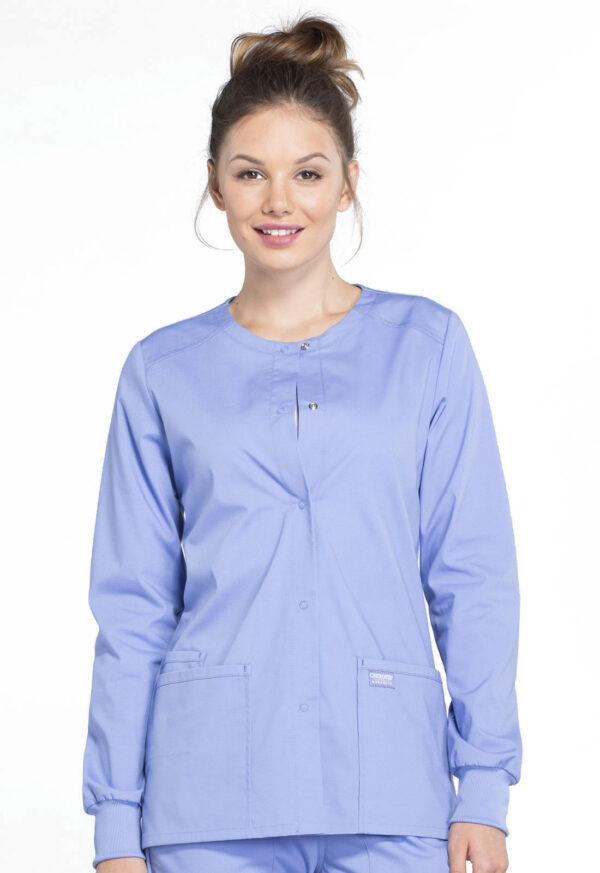 Women's Snap Front Scrub Jacket - Image 6